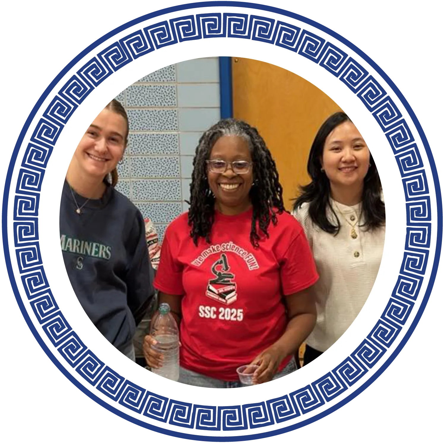 STephanie FArmer and two students