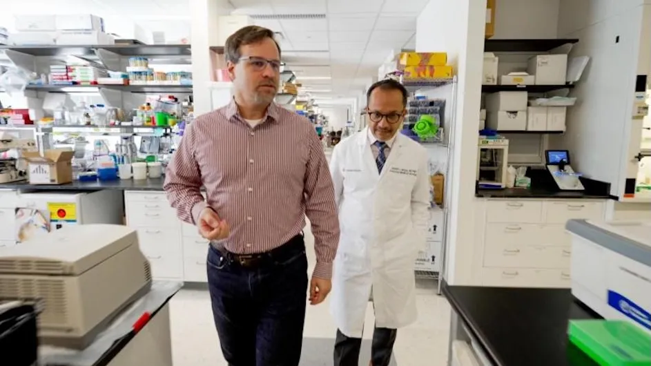 Based on Olive's findings, Gulam Manji (right) led the Phase 3 clinical trial for daraxonrasib at Columbia with unprecedented results.