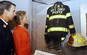 Joseph Pfeifer and Hillary Clinton