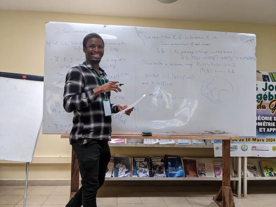 Amadou Bah lecturing in Gabon.