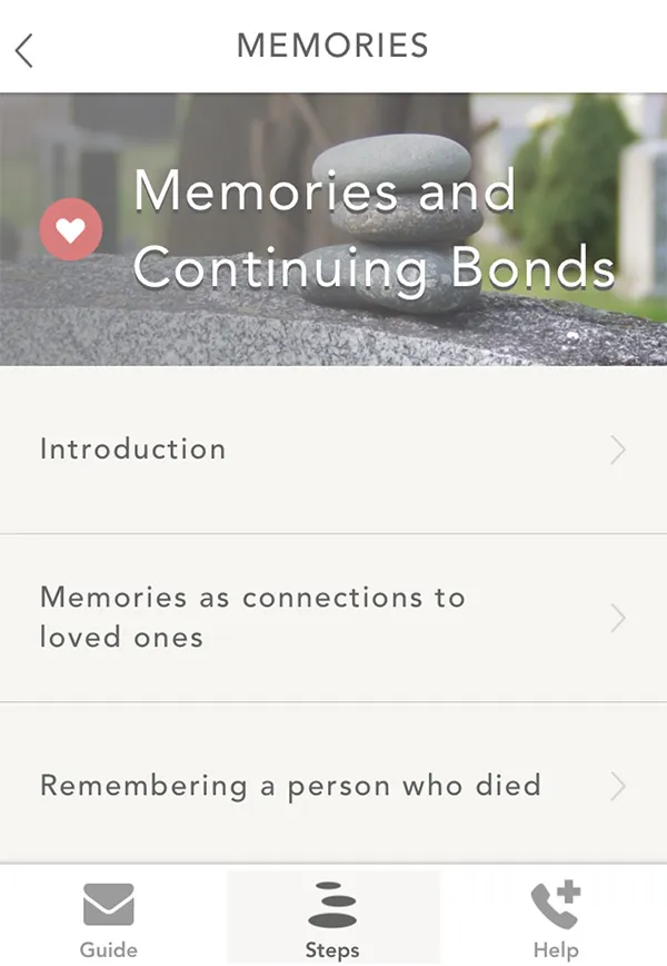 Menu page