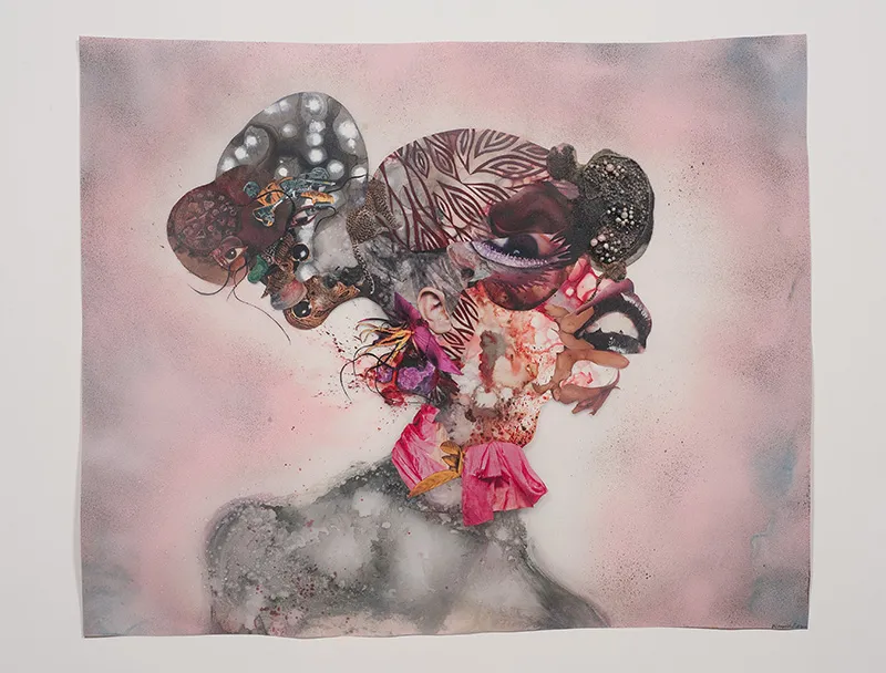 pink abstract face