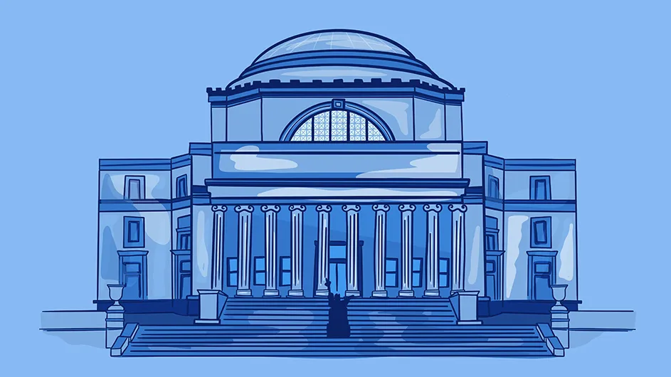 illustration of Columbia University's Low Library