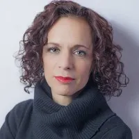 a white woman with red lips