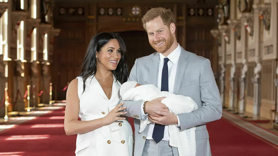 Prince Harry, Meghan, Duchess of Sussex and Archie Harrison Mountbatten-Windsor