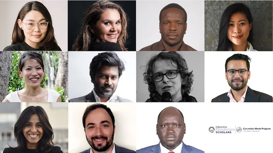 A composite image of 11 headshots of people who are the Obama Foundation Scholars for 2020-2021