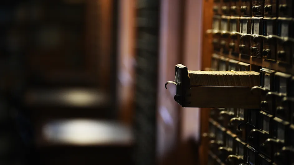 An old card catalog