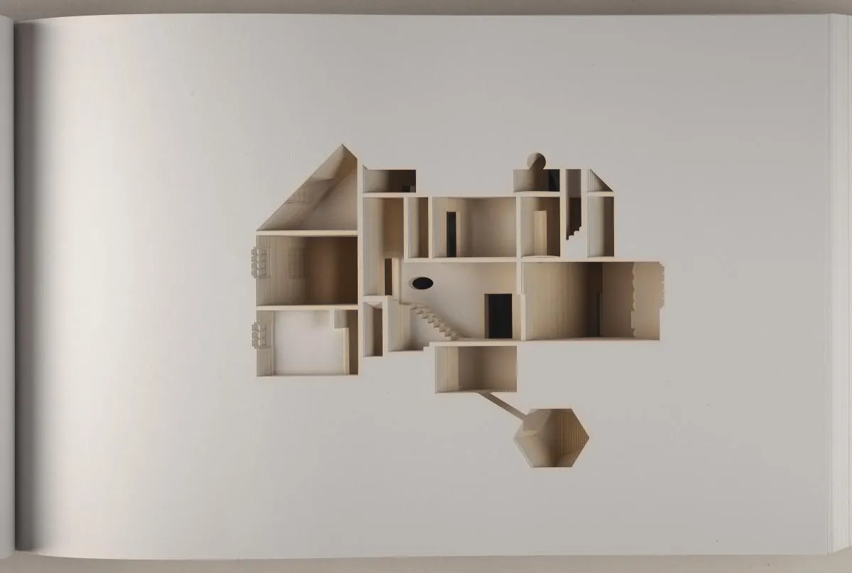 Photograph of a wooden model
