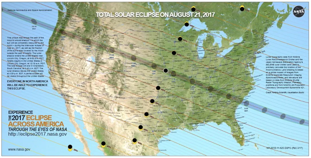 NASA Eclipse map