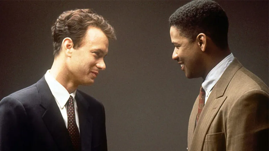 Tom Hanks and Denzel Washington in "Philadelphia"