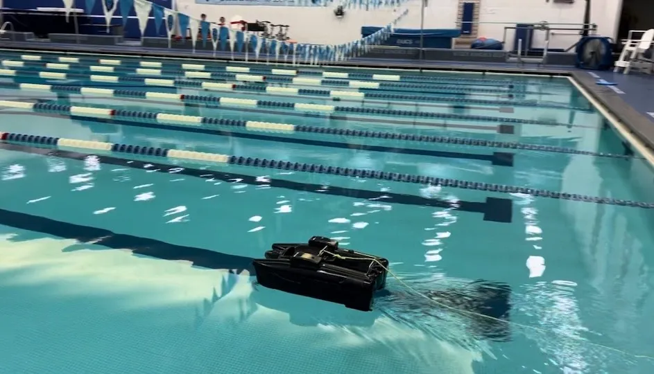 Testing the AQUAS autonomous boat in Columbia's Uris Pool.