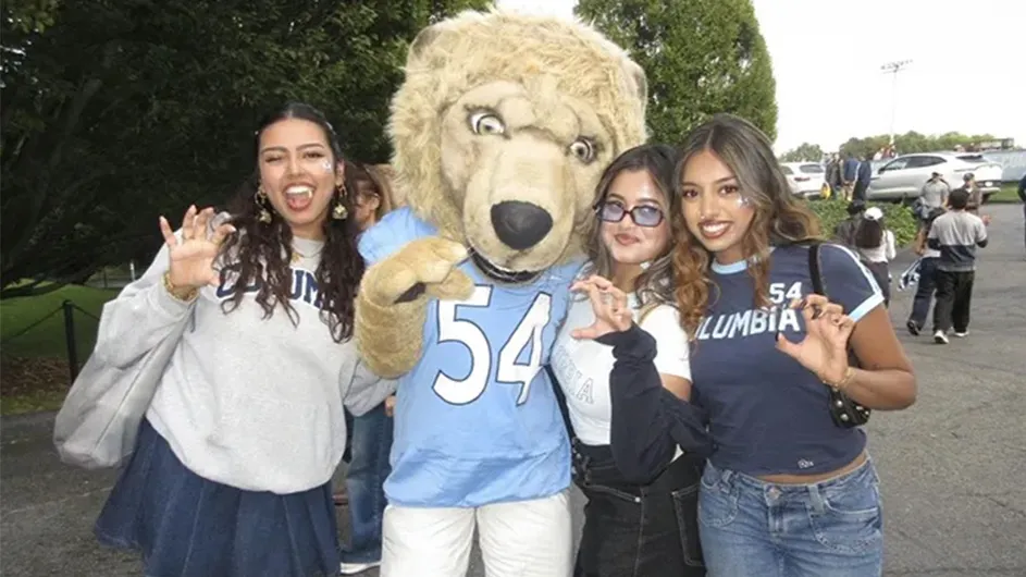 Columbia students supporting Columbia Football