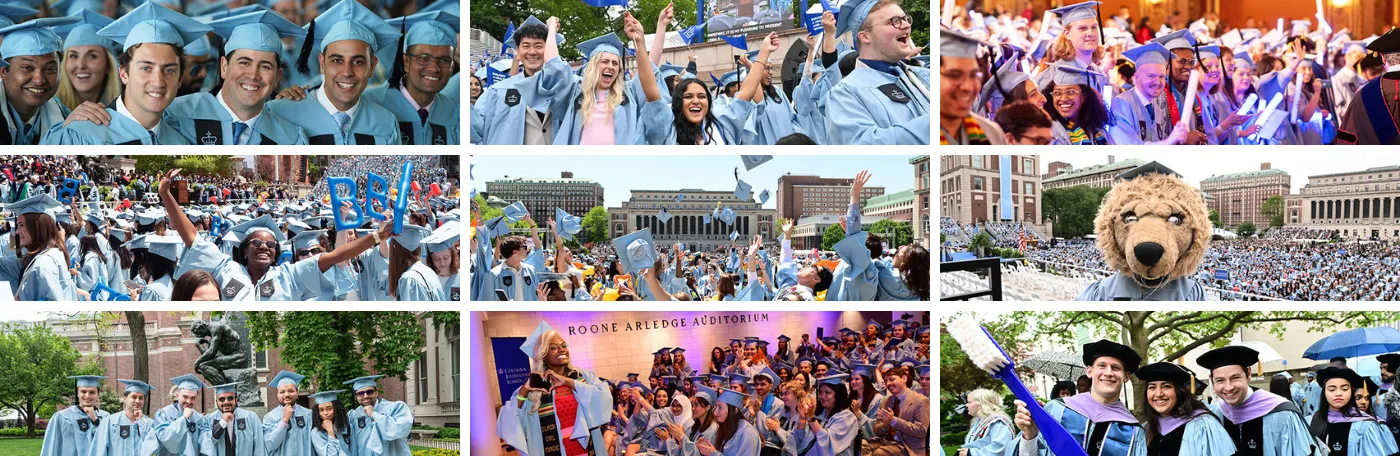 a collage of columbia graduates