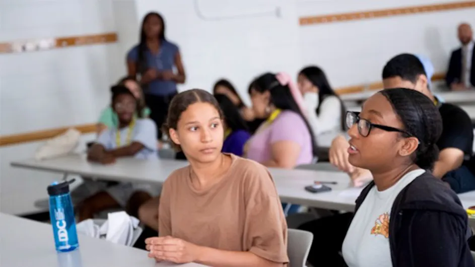 Students in a DDC classroom.