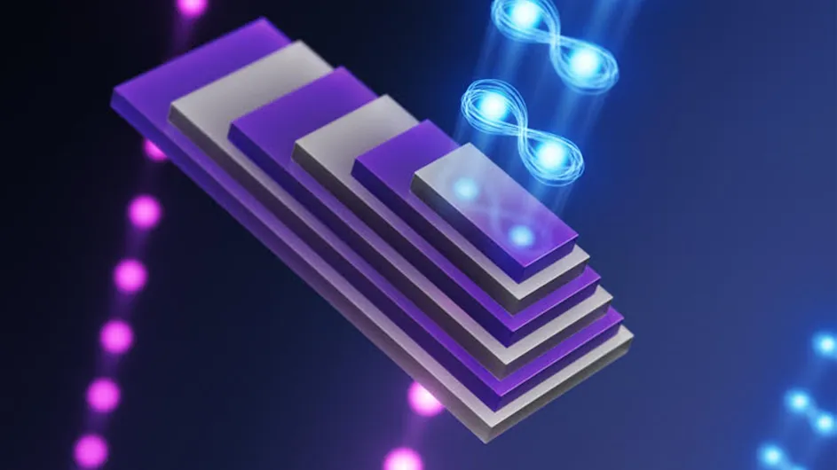 Illustration of entangled photons.