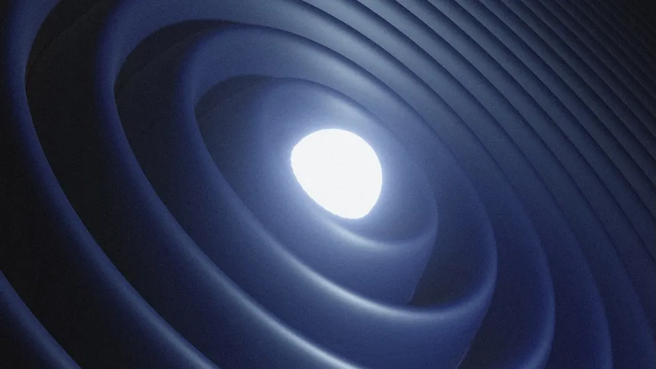 An artistic representation of gravitational waves.
