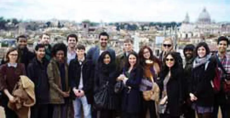Prof. Ari Goldman and his students in Rome