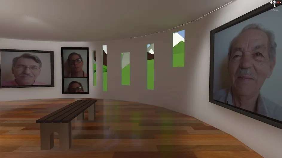 A still image of one of the virtual reality rooms in the "memory palace" that researchers showed to study participants.