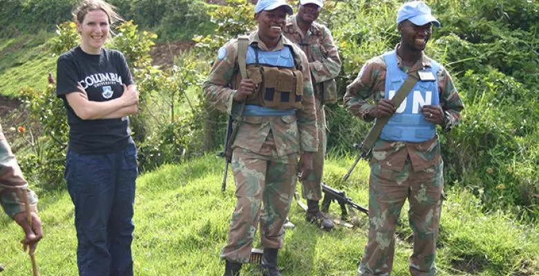 Séverine Autesserre seen here conducting field research on international peacebuilding in Congo. Photo by Philippe Rosen