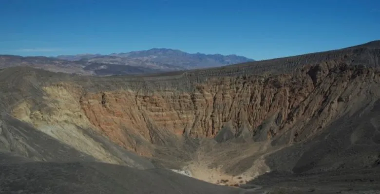 Death Valley’s half-mile-wide Ubehebe Crater turns out to have been created 800 years ago—far more recently than generally thought. (Brent Goehring/Lamont-Doherty Earth Observatory)